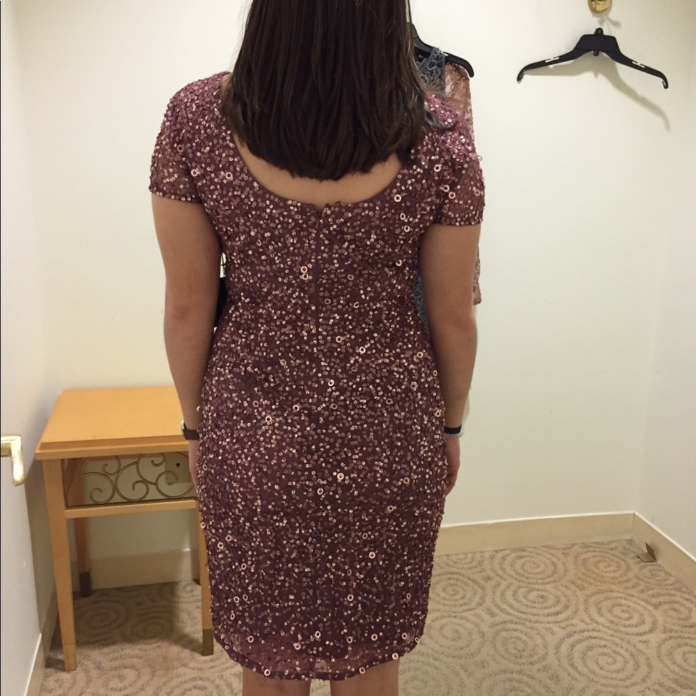 Adrianna Papell Purple Sequin Dress - Size 8 - Picture 2 of 2